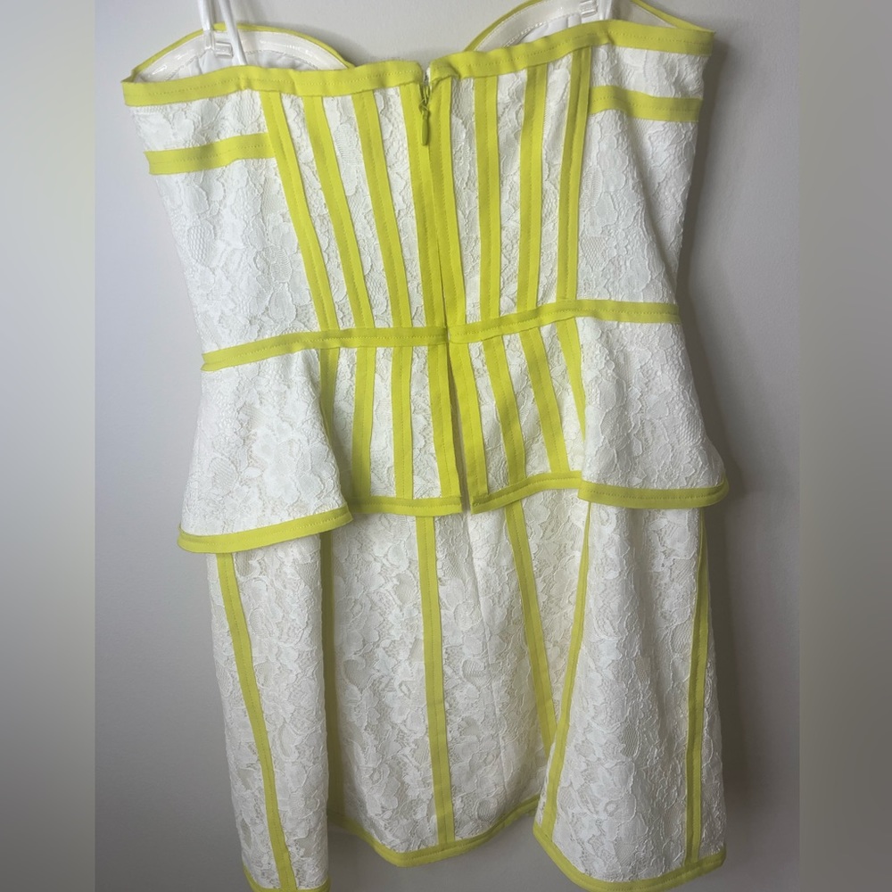 NEW BCBGMAXAZRIA KELLYN STRAPPING DETAILED STRAPLESS DRESS IRG61B14/M643A SIZE 6 - Picture 7 of 10